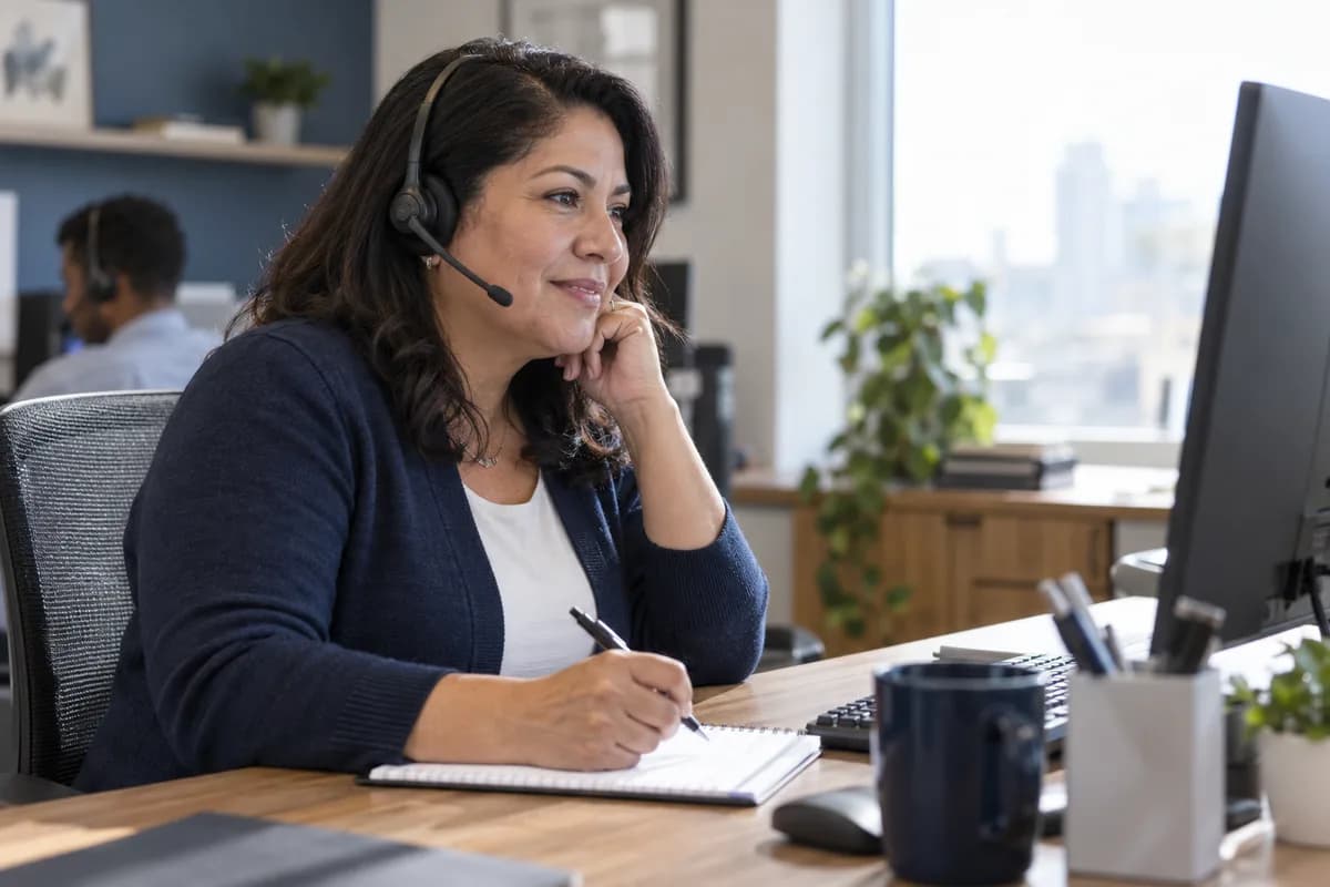 Customer relationship advisor listening during a follow-up call