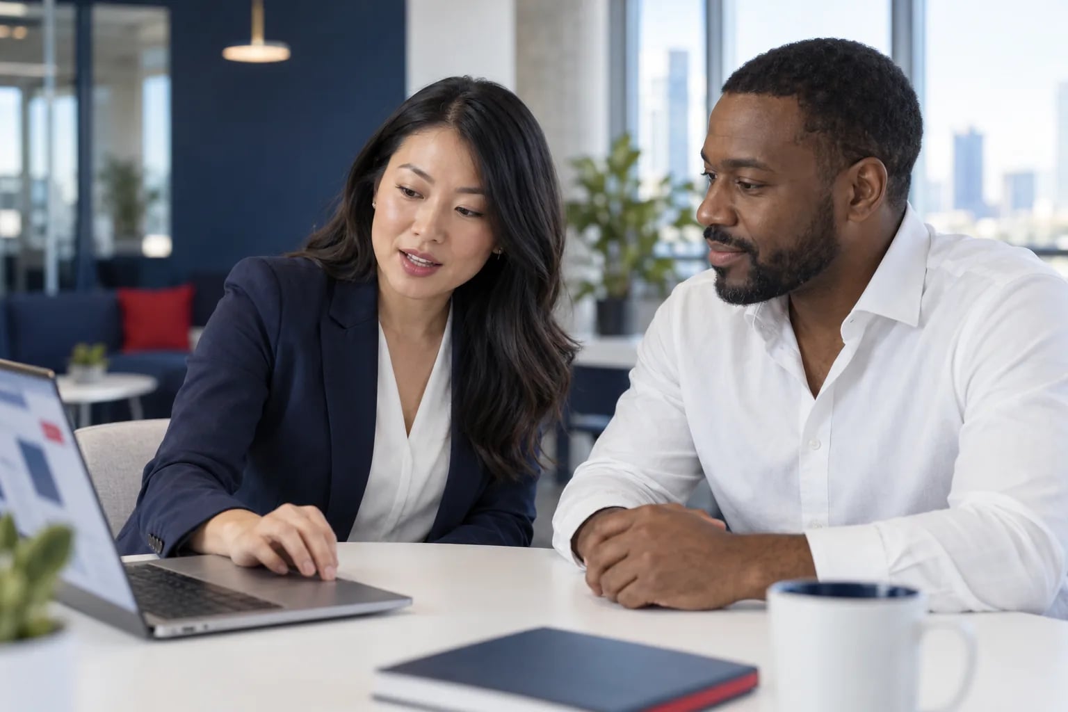 A customer conversation in a technology setting
